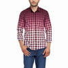 Two Tone Slim Fit Burgundy Casual Shirt 8886
