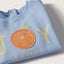 ZR Joy Orange Aplic Blue Sweatshirt 9880