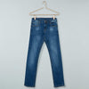 KB Men Medium Blue Worn Effect Slim Stretch Jeans