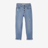 VRB Front Button Faded Floral Blue Denim 9612