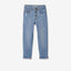 VRB Front Button Faded Floral Blue Denim 9612