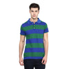 GAP Rugby Green And Blue Stripe Pique Polo Shirt (Label Removed)