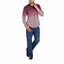 Two Tone Slim Fit Casual Shirt Red