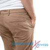 Cel Men's Camel Slim Fit Chino Pents