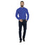 SPL Basics Mandarin Collar Linen Casual Shirt Royal Blue 423