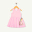 PLM Sleeveless Rainbow Cats Pink Frock