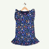 Cotton On Kids Folk Floral Navy Blue Cotton Frock