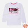 So Cute Sequin Bunny White Full Sleeves T Shirt 10373