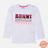 So Cute Sequin Bunny White Full Sleeves T Shirt 10373
