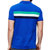 GAP Blue with Chest Stripe 3 Color Pique Polo Shirt (Label Removed)