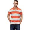 GAP Orange And White Stripe Pique Polo Shirt (Label Removed)