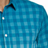 Two Tone Slim Fit Check Cerulean Blue Casual Shirt 8867