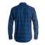QS Motherfly Flannel Blue Black Check Long Sleeve Casual Shirt