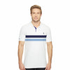 U.S Polo Assn. White Polo With Navy Blue Stripe
