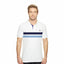 U.S Polo Assn. White Polo With Navy Blue Stripe