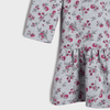 SSY Allover Pink Flower Grey Full Sleeves Terry Frock 10388