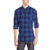 QS Men's Yardbite Buffalo Long Sleeve Blue Plaid Shirt