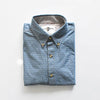 BB Black Brown Light Textured Button Down Blue Casual Shirt