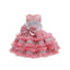 XB Big Bows Style Frill bottom Tea Pink Fairy Frock With Head Piece 9249
