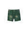 OM Washed Style Green Cotton Shorts With Belt 9497