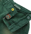 OM Washed Style Green Cotton Shorts With Belt 9497