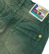 OM Washed Style Green Cotton Shorts With Belt 9497