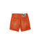 OM Washed Style Orange Cotton Shorts With Belt 9498