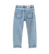 OM Ribbed With Stones & Bow Girls Loose Blue Denim 9490