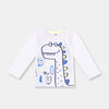 PEP Dino Printed White T-shirt 483