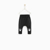 ZR Boys Black Paw Print Trouser