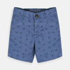 HM Anchor Print Cadet Blue Cotton Shorts 7123