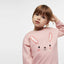 ZR Rabbit Face Tea Pink Sweatshirt 9885