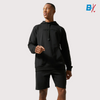 BM Embossed Logo Black Hoodie 10068