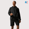 BM Embossed Logo Black Hoodie 10068