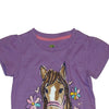 JD Water Color Horse Purple T Shirt