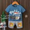 Police Car Boni Blue & Grey 2 PC Long Shots Set 9672