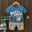Police Car Boni Blue & Grey 2 PC Long Shots Set 9672