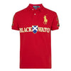 Men Big Pony Black Watch Polo Red