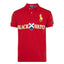 Men Big Pony Black Watch Polo Red