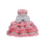 XB Big Bows Style Frill bottom Tea Pink Fairy Frock With Head Piece 9249