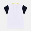 CHO Script Glitter Heart White & Navy Blue Top & Legging 7465