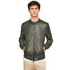 ZR Man Faux Leather Jacket Green