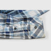 Two Tone Check White and Navy Blue Slim Fit Casual Shirt 8884