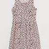 HM Wild Heart Black Dots Soft Pink Sleeveless Frock 8774