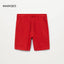 MNG Front Two Pockets Red Blend Cotton Shorts 8843
