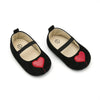 CN Heart Applic Soft Bottom Black Pumps 10319