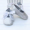 CN Dior Bow Shimming Grey Soft Bottom Pumps 10323