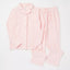 MAX Front Bottom Pink & White Stripes Fleece Two Piece Trouser Set 10234