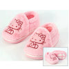TY Kitty Aplic Mid Pink Fur Warm Slippers 10643