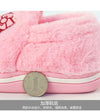 TY Kitty Aplic Mid Pink Fur Warm Slippers 10643